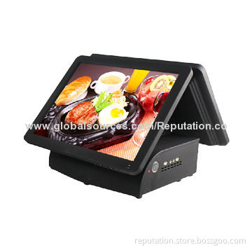 High-end Touch Screen Double-display POS Terminal with 32GB SSD Hard Driver